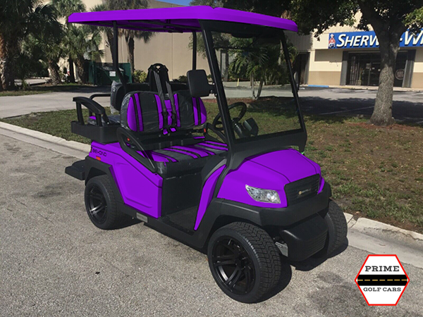Purple Bintelli Beyond 4 Passenger Golf Cart