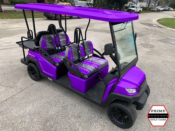 Purple Bintelli Beyond 6 Passenger Golf Cart